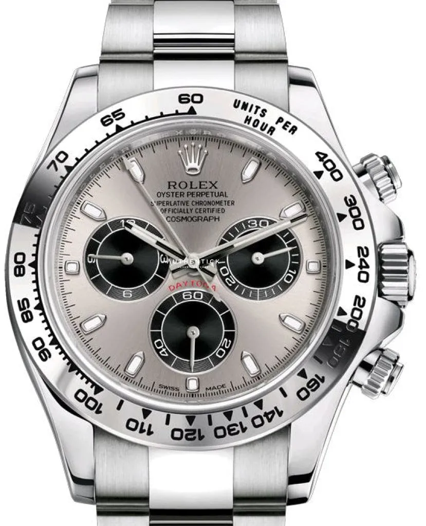 Rolex Daytona 116509 40mm White gold and 18k white gold Slate grey