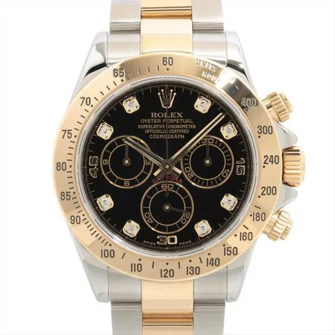 Rolex Daytona 116523G 38mm Yellow gold and Stainless steel Black