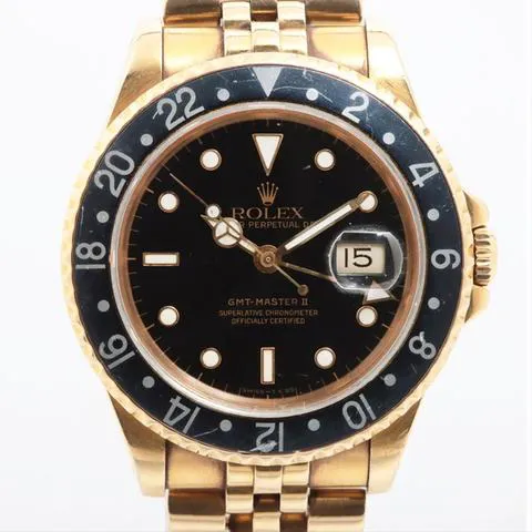 Rolex GMT-Master II 16718 42mm Yellow gold Black