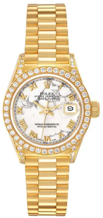 Rolex Lady-Datejust 69158 26mm Yellow gold White