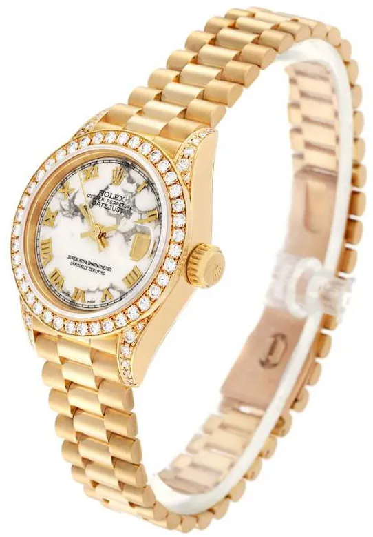 Rolex Lady-Datejust 69158 26mm Yellow gold White 2