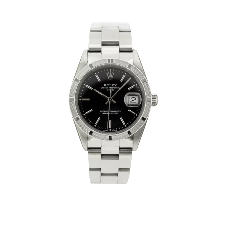 Rolex Oyster Perpetual Date 15210 34mm Stainless steel Black