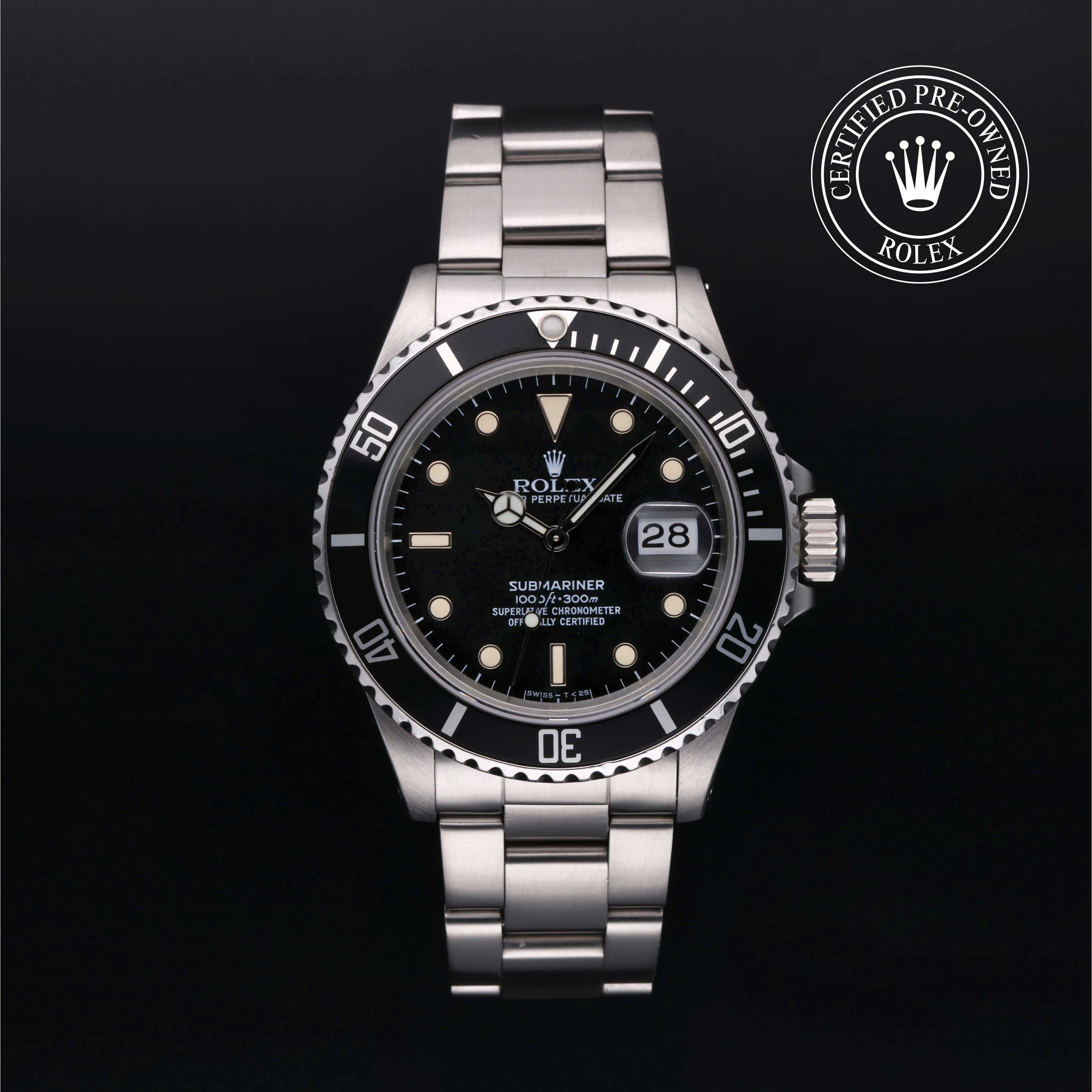 Rolex Submariner 16800 40mm Oystersteel Black