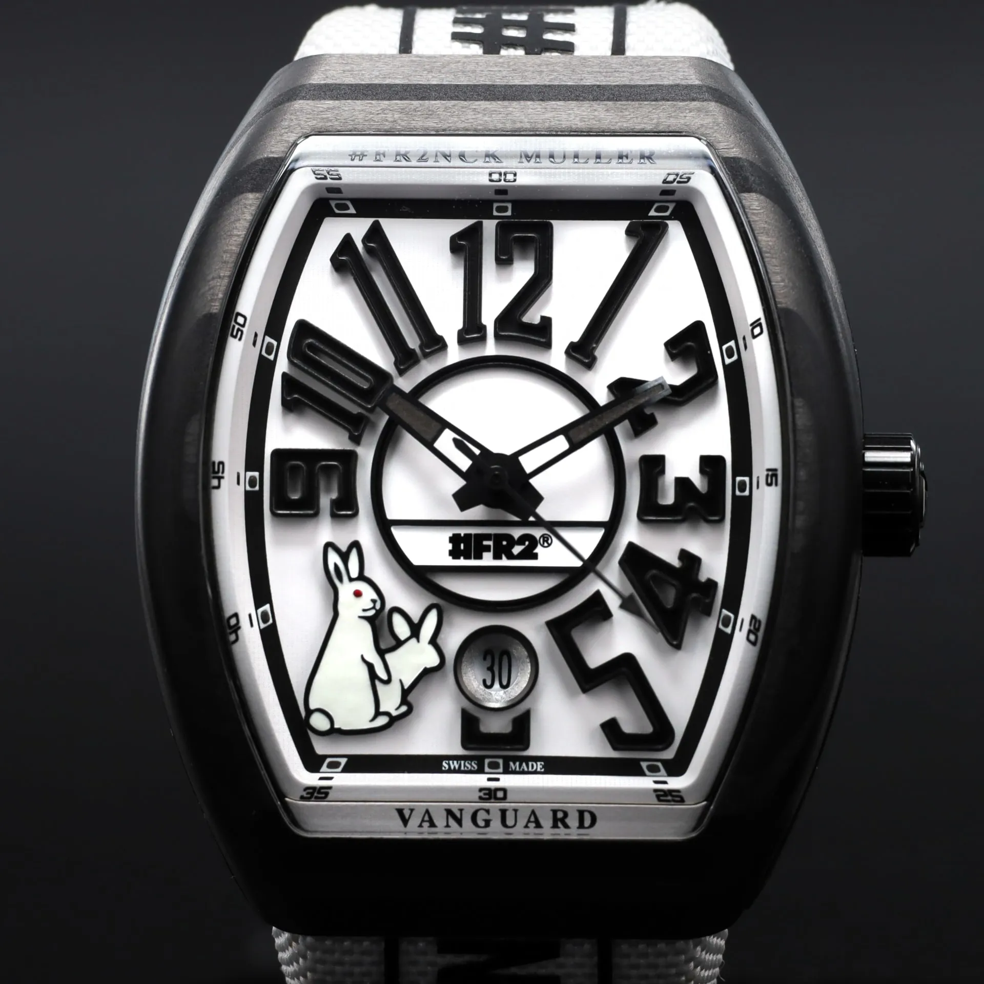 Franck Muller Vanguard V 41 SC DT GFG RNR FR2CB 41mm Carbon fiber White