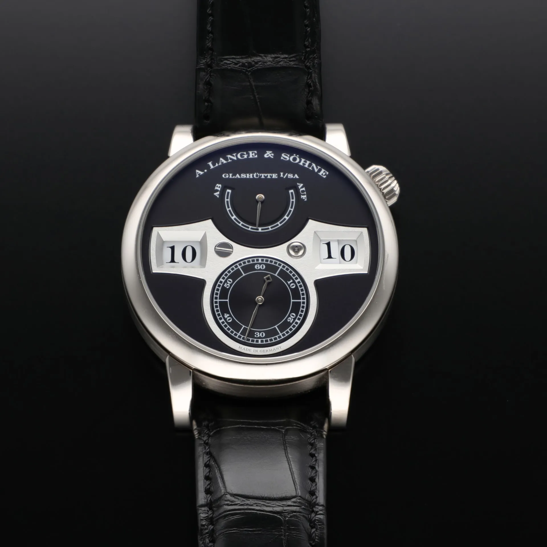 A. Lange & Söhne Lange Zeitwerk 140.029 42mm White gold Black