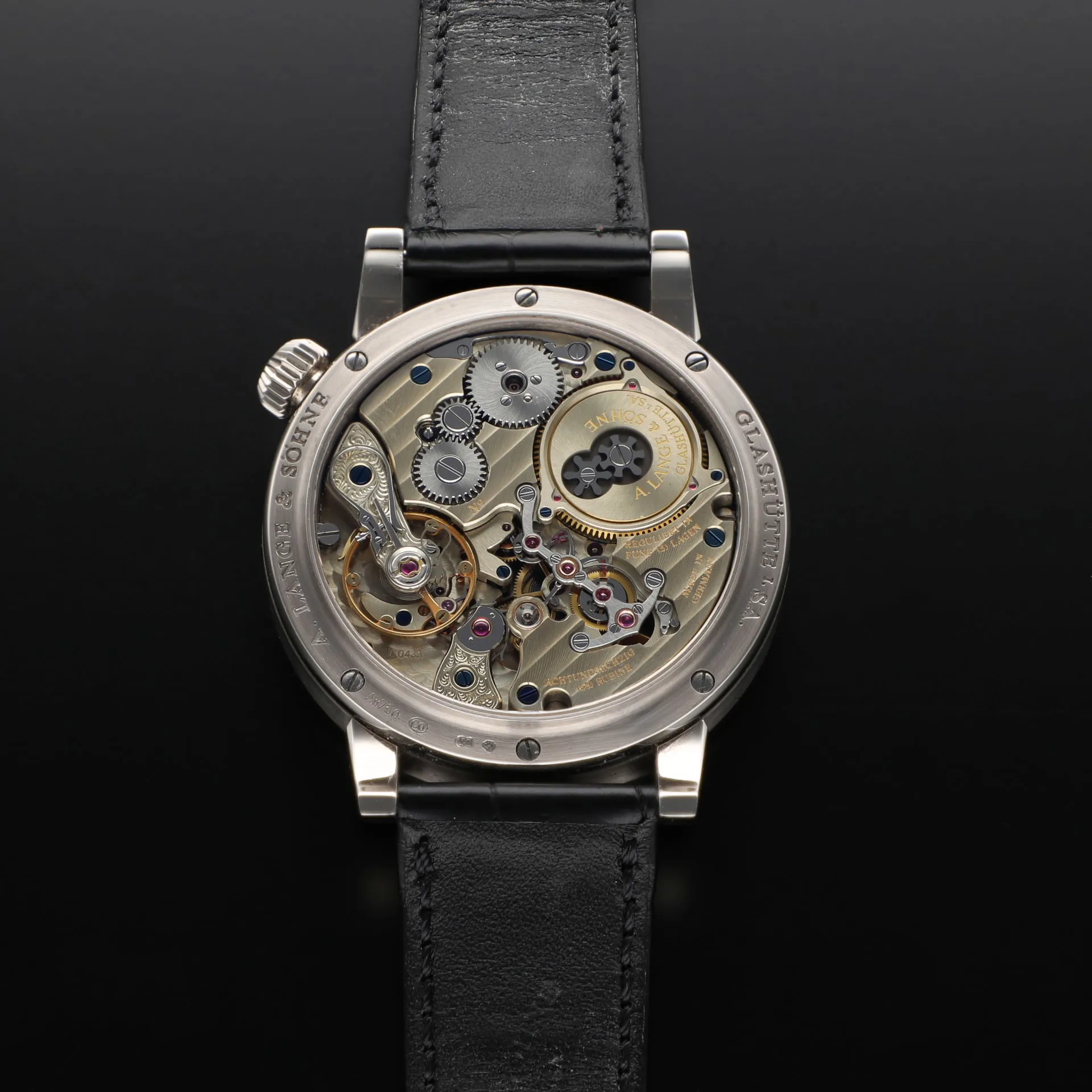 A. Lange & Söhne Lange Zeitwerk 140.029 42mm White gold Black 3