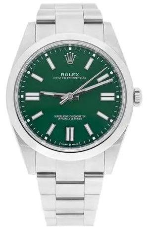 Rolex Oyster Perpetual 41 124300 41mm Stainless steel Green 1