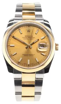 Rolex Datejust 36 116203 36mm Yellow gold and Stainless steel Champagne