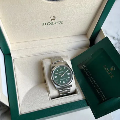 Rolex Oyster Perpetual 41 124300 41mm Stainless steel Green 3