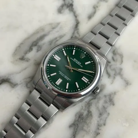 Rolex Oyster Perpetual 41 124300 41mm Stainless steel Green 4