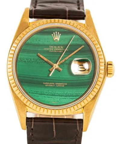 Rolex Datejust 36 16018 36mm Yellow gold Green