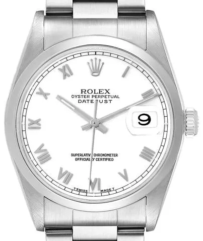 Rolex Datejust 36 16200 36mm Stainless steel White