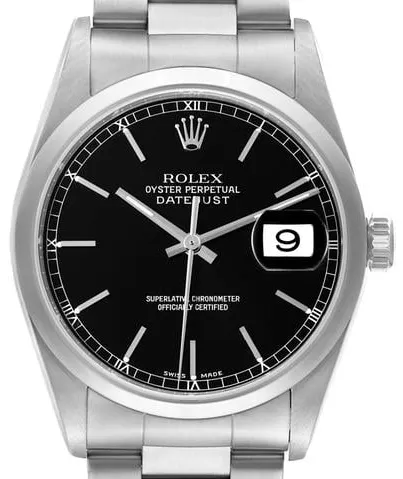 Rolex Datejust 36 16200 36mm Stainless steel Black