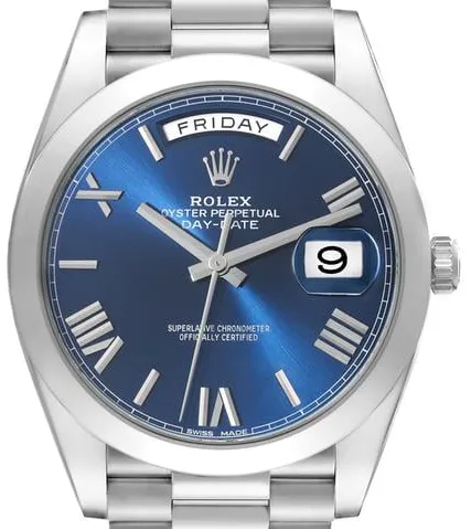 Rolex Day-Date 40 228206 40mm Platinum Blue