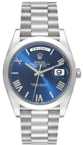 Rolex Day-Date 40 228206 40mm Platinum Blue 4