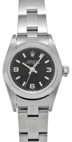 Rolex Oyster Perpetual 76080 24mm Stainless steel Black