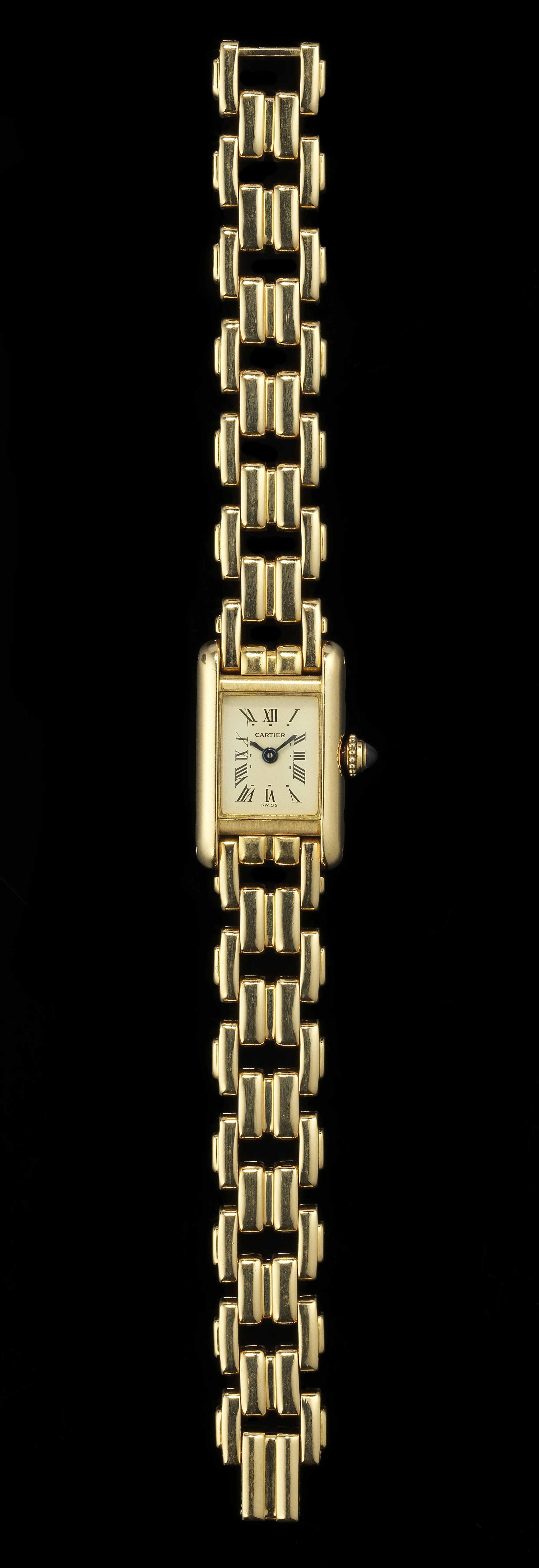 Cartier Tank 24mm Yellow gold Cream