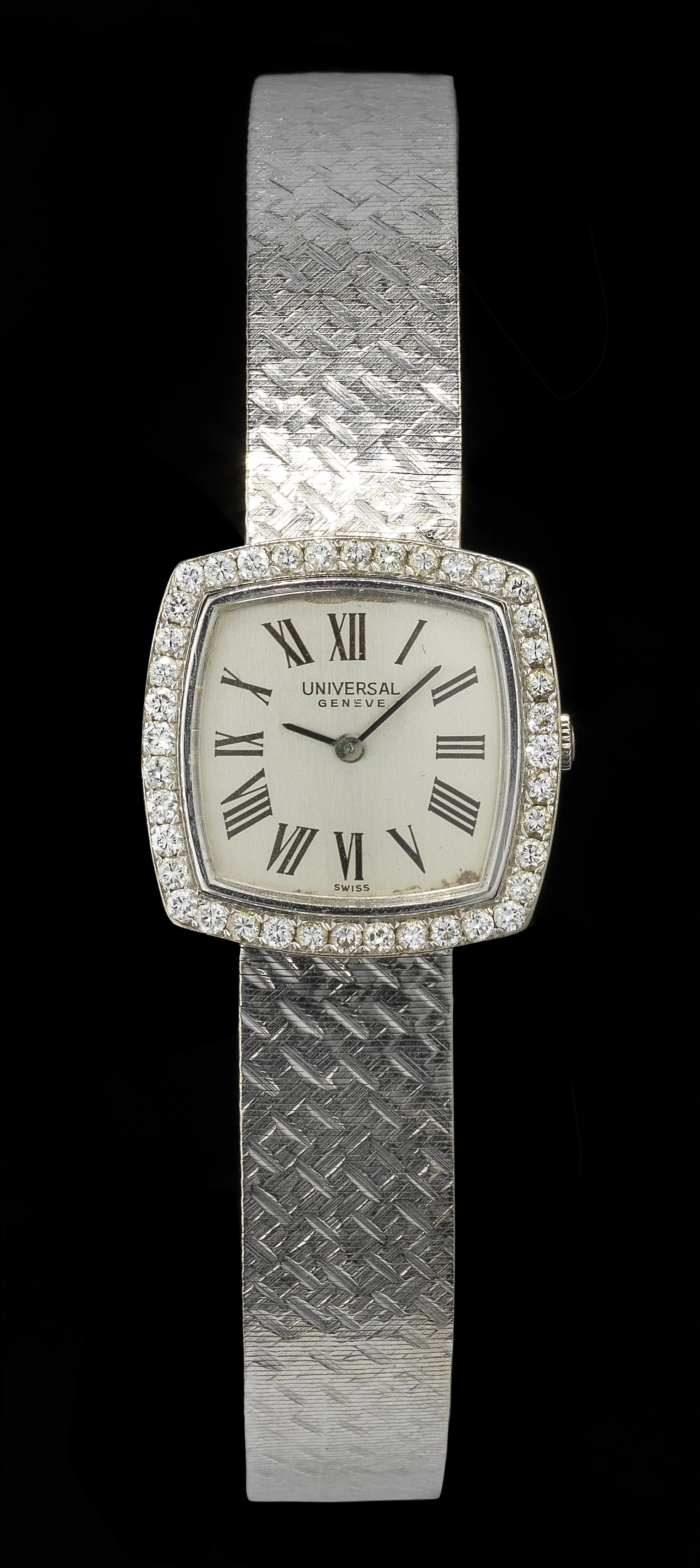 Universal Genève 22mm White gold Gray