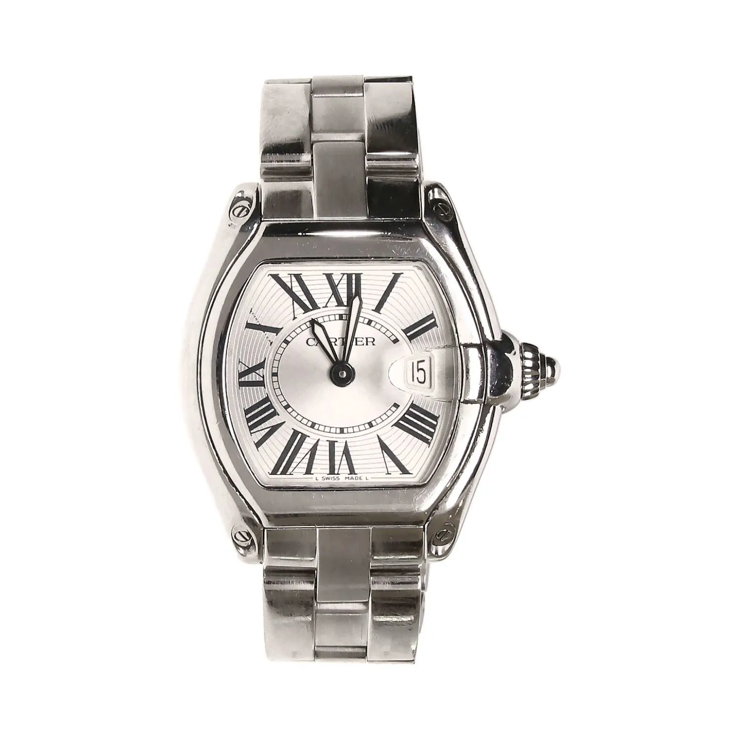 Cartier Roadster 37mm Stainless steel White