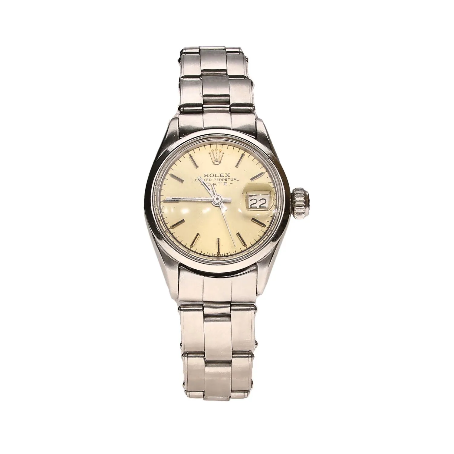 Rolex Oyster Perpetual Date 26mm Stainless steel Champagne