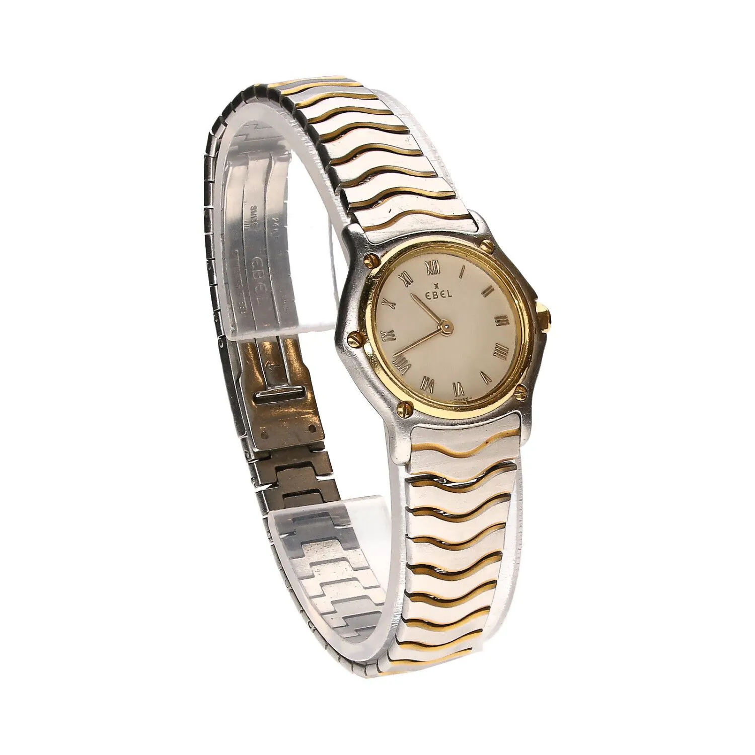 Ebel 2mm Stainless steel and Gold-plated White