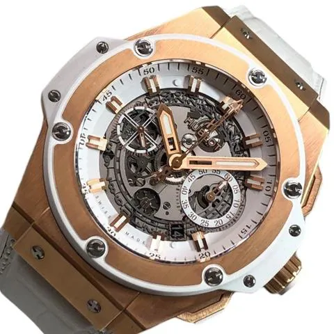 Hublot King Power 701.OE.0128.GR 48mm Yellow gold White