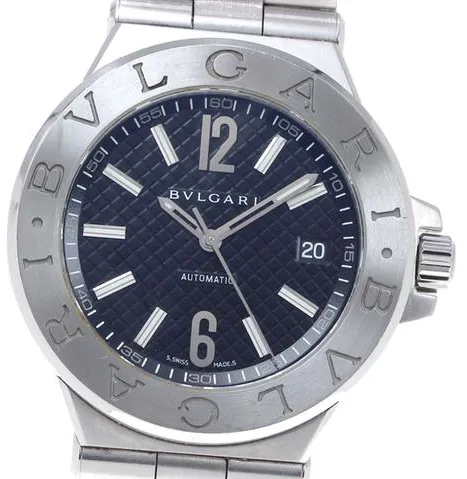 Bulgari Diagono DG 40 SV 40mm Stainless steel Black