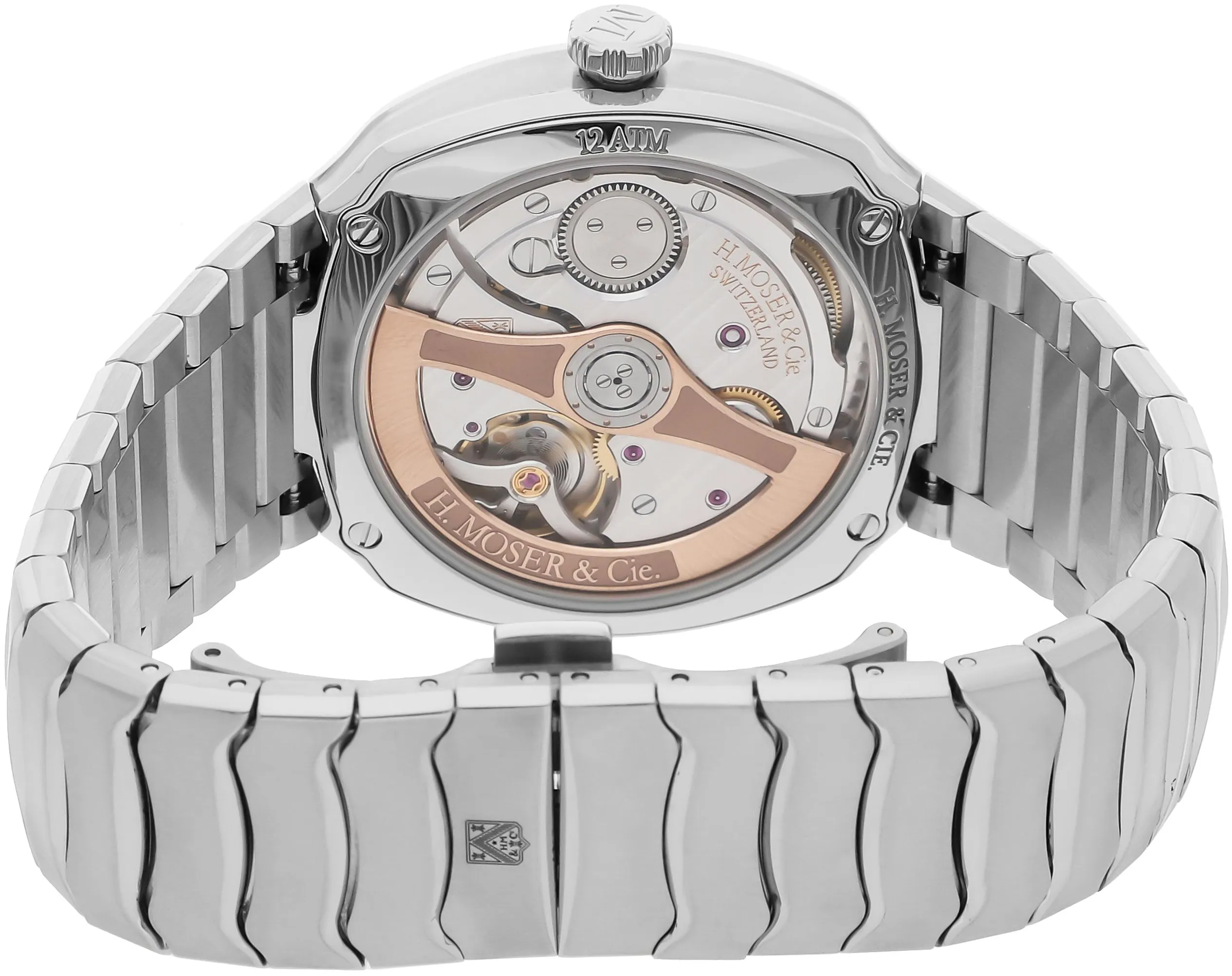 H. Moser & Cie. Streamliner Center Seconds 6200-1207 40mm Stainless steel Salmon 3