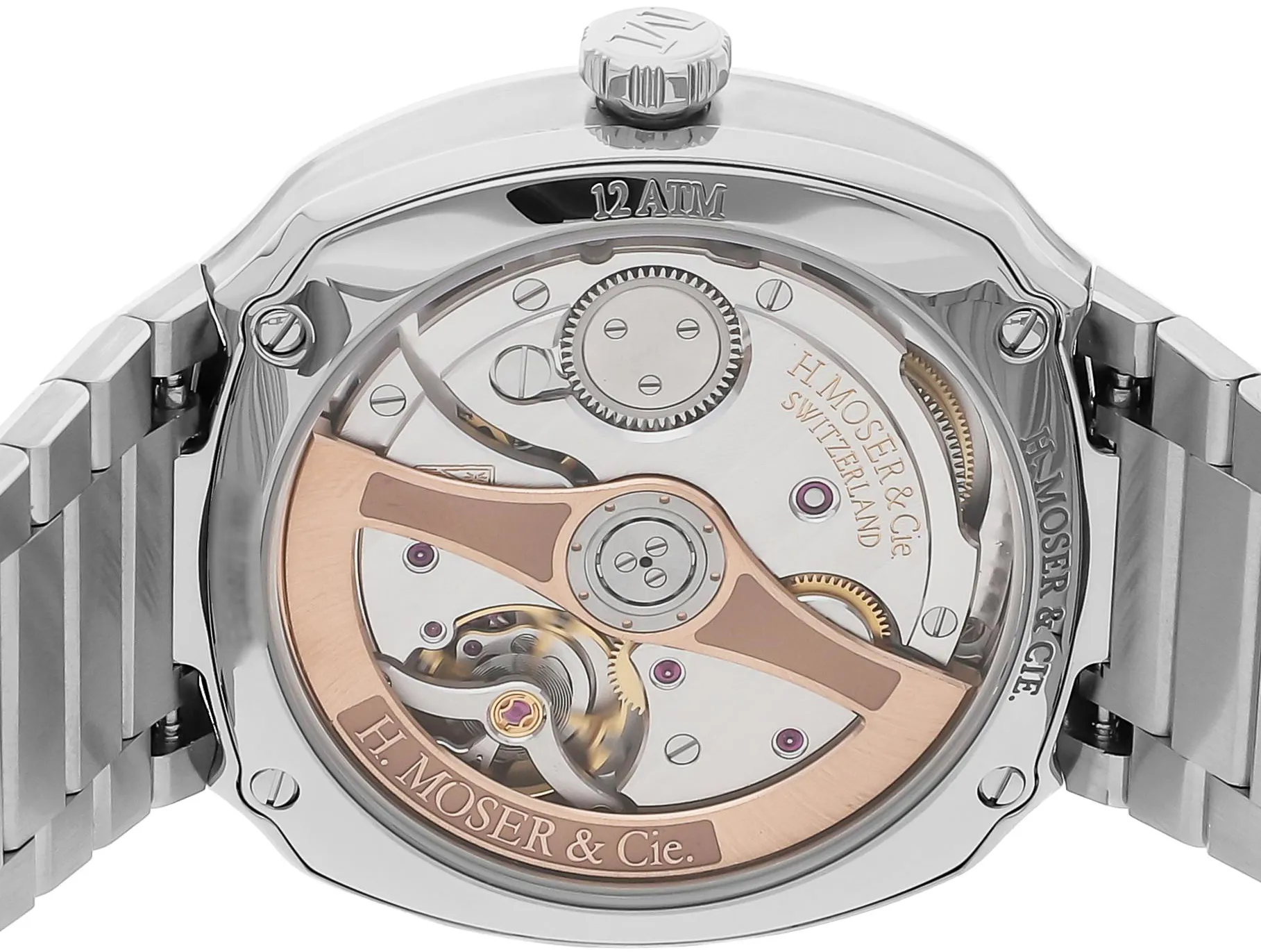 H. Moser & Cie. Streamliner Center Seconds 6200-1207 40mm Stainless steel Salmon 4