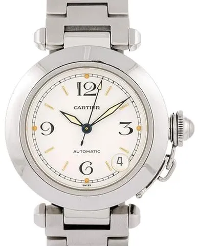 Cartier Pasha C 2324 35mm Stainless steel White