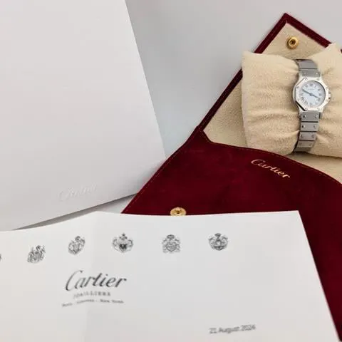 Cartier Santos 0906 25mm Stainless steel Bordeaux 1