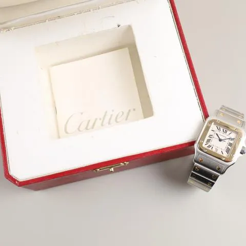 Cartier Santos Galbée 1566 29mm Yellow gold and Stainless steel White