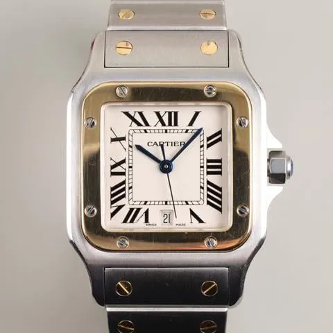 Cartier Santos Galbée 1566 29mm Yellow gold and Stainless steel White 4