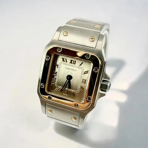 Cartier Santos Galbée 1567 24mm Yellow gold and Stainless steel Gray 3