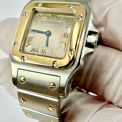 Cartier Santos Galbée 1567 24mm Yellow gold and Stainless steel Gray 7