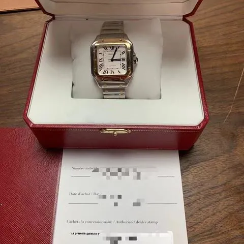 Cartier Santos W2SA0007 35mm Yellow gold and Stainless steel Silver