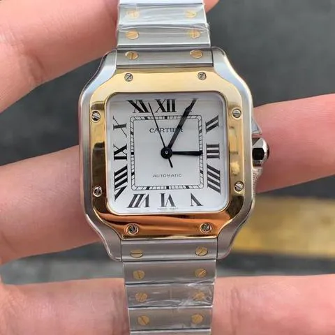 Cartier Santos W2SA0007 35mm Yellow gold and Stainless steel Silver