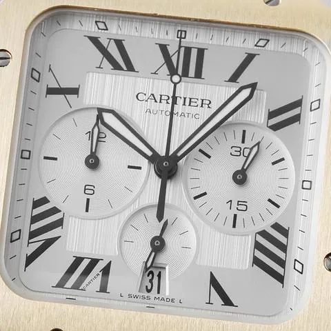 Cartier Santos W2SA0008 43.3mm Yellow gold and Stainless steel Silver 5