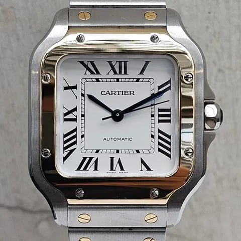 Cartier Santos W2SA0016 35mm Yellow gold and Stainless steel Silver