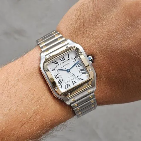 Cartier Santos W2SA0016 35mm Yellow gold and Stainless steel Silver 12