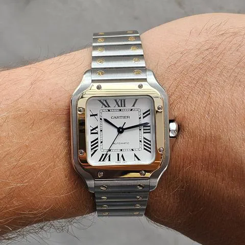 Cartier Santos W2SA0016 35mm Yellow gold and Stainless steel Silver 13