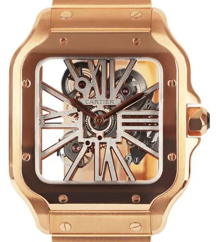 Cartier Santos WHSA0016 40mm Rose gold Skeletonized