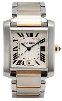 Cartier Tank Française W51005Q4 28mm Yellow gold and Stainless steel White