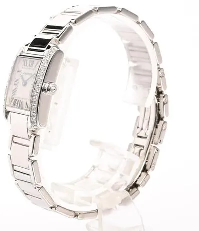 Cartier Tank Française WE1002S3 25.4mm White gold Silver 1