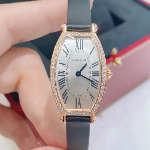 Cartier Tonneau WE400331 39mm Rose gold Silver