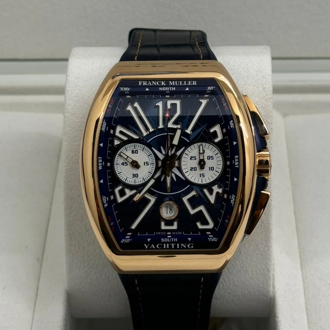 Franck Muller Vanguard V 45 CC DT 5N BL Yachting 44mm Rose gold Blue