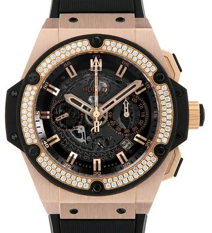 Hublot King Power 701.OX.0180.RX.1104 48mm Yellow gold and Diamond Skeletonized