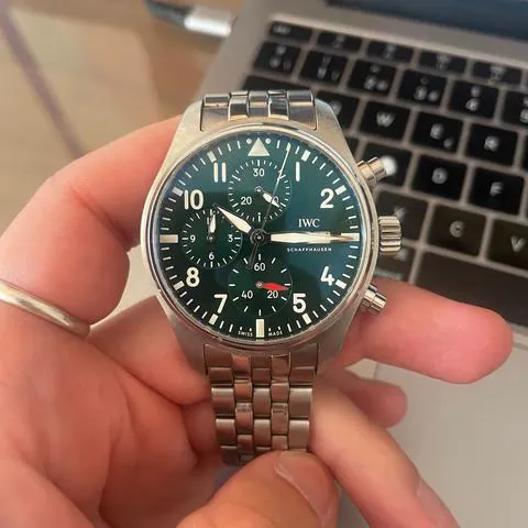 IWC Pilot IW388104 41mm Stainless steel Green 4