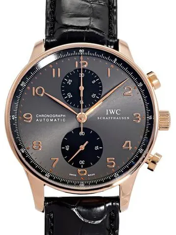 IWC Portugieser IW371482 40.9mm Rose gold Black