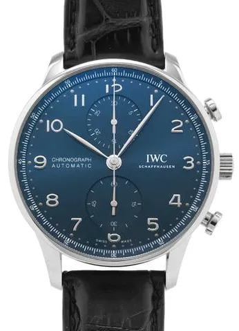 IWC Portuguese Chronograph IW371606 41mm Stainless steel Blue